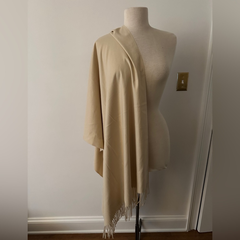 Cream Cashmere Pashmina Wrap